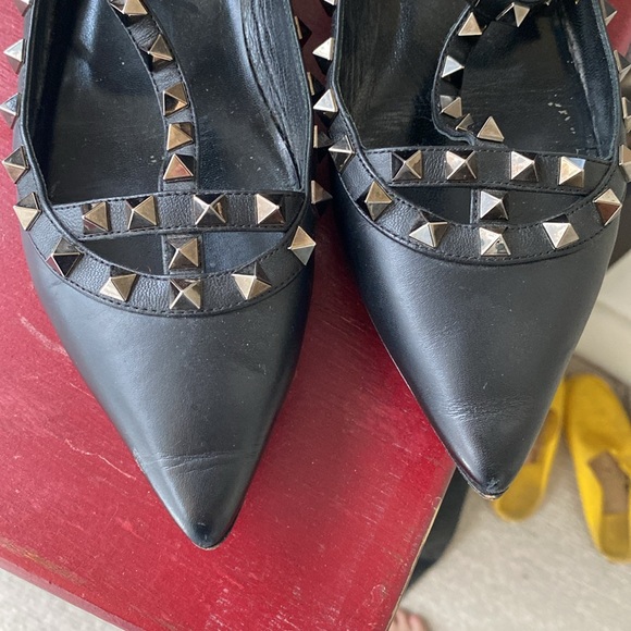 Black Valentino Rockstud flats - Picture 7 of 8